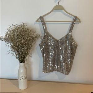 Zara sequins top